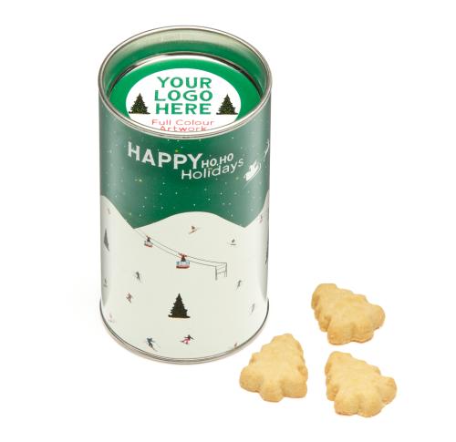 Christmas Festive Shortbread Biscuits Small Snack Tube Custom Logo